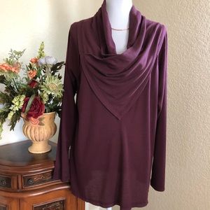 NWOT Democracy Thermal Knit Handkerchief Neck Top